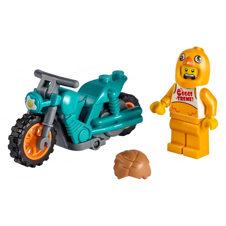 Конструктор LEGO City Stuntz Трюковий мотоцикл з курчатою 10 деталей (60310) - фото 2