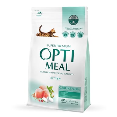 Сухий корм для кішок Optimeal для кошенят зі смаком курки 700 г (4820215364706) - фото 1