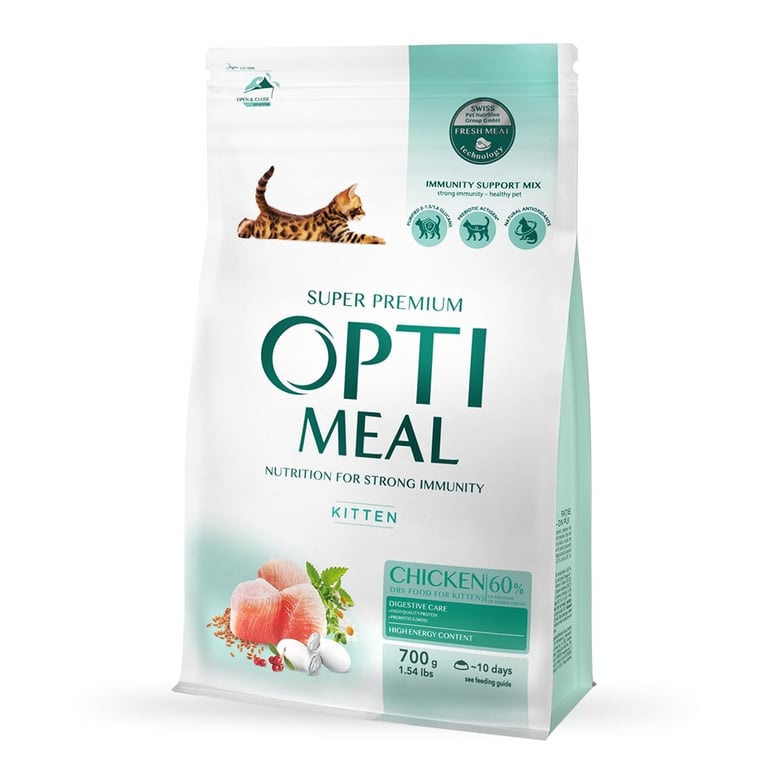 Сухий корм для кішок Optimeal для кошенят зі смаком курки 700 г (4820215364706) - фото 1