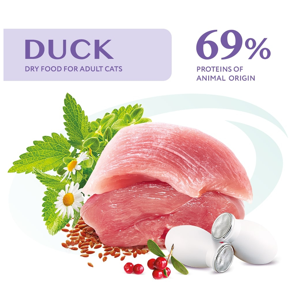 Сухий корм для кішок Optimeal з ефектом виведення шерсті - качка 200 г (4820215362412) - фото 2 Сухий корм для кішок Optimeal з ефектом виведення шерсті - качка 200 г (4820215362412) - фото 2