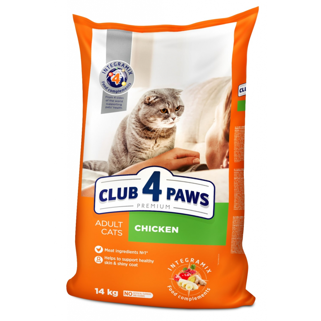 Сухий корм для кішок Club 4 Paws Преміум. Зі смаком курки 14 кг (4820083909146) - головне фото