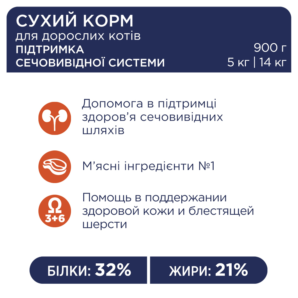 Сухий корм для кішок Club 4 Paws Преміум. Підтримка здоров'я сечовидільної системи 14 кг (4820083909375) - фото 3 Сухий корм для кішок Club 4 Paws Преміум. Підтримка здоров'я сечовидільної системи 14 кг (4820083909375) - фото 3