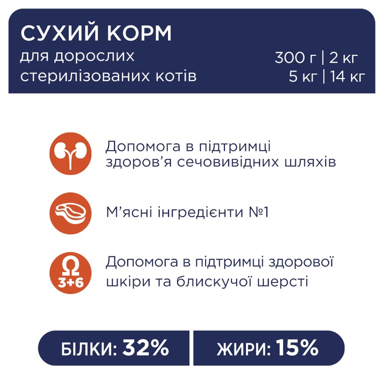 Сухий корм для кішок Club 4 Paws Преміум. Для стерилізованих 14 кг (4820083909665) - фото 4