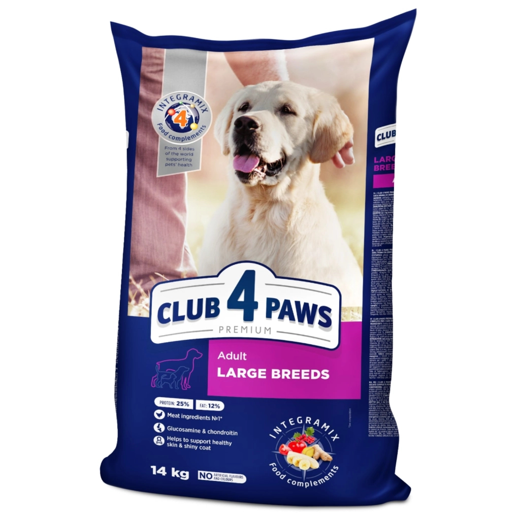 Сухий корм для собак Club 4 Paws Преміум. Для великих порід 14 кг(UP) (4820215366298) Сухий корм для собак Club 4 Paws Преміум. Для великих порід 14 кг(UP) (4820215366298)