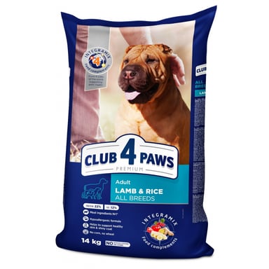 Сухий корм для собак Club 4 Paws Преміум. Ягня і рис 14 кг (4820083909573) - фото 1