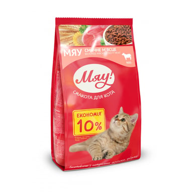 Сухий корм для кішок Мяу! зі смаком м%27яса 900 г (4820083905742)