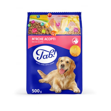 Сухий корм для собак Гав! з м%27ясним асорті 500 г (4820083900013)