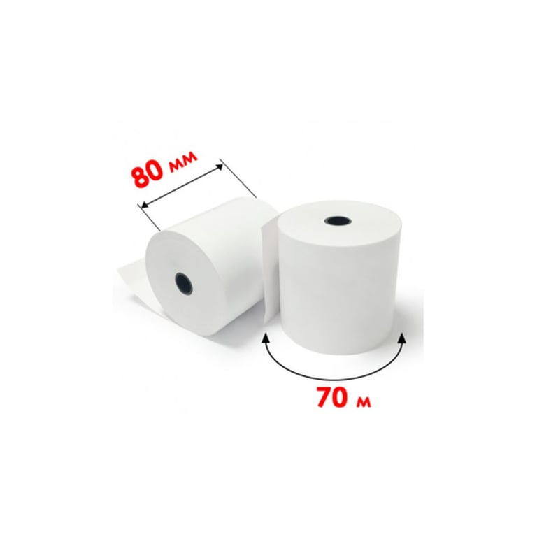 Стрічка касова ІКС 80мм*70м (пакунок 6шт) (80T-6) - фото 1