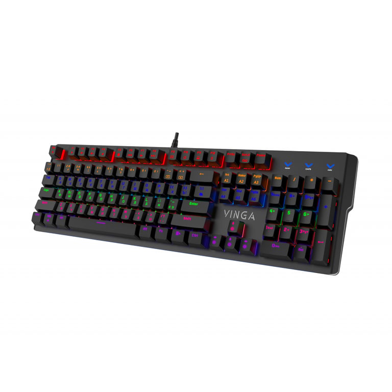 Клавіатура Vinga KBGM160 LED Outemu Blue USB Black (KBGM160 Black) - фото 2