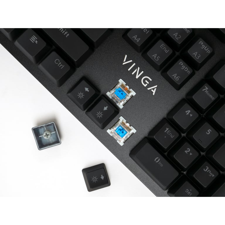 Клавіатура Vinga KBGM160 LED Outemu Blue USB Black (KBGM160 Black) - фото 9
