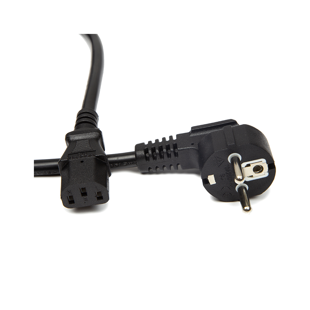 Кабель живлення C13, 220V, 3x1.5, Cu, 1м PowerPlant (CC360314) - фото 1