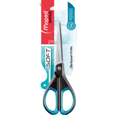Ножиці Maped ESSENTIALS SOFT 170мм, чорний із синім (MP.468210) - фото 1