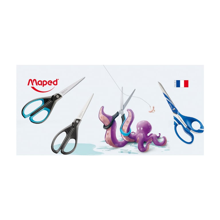 Ножиці Maped ESSENTIALS SOFT 170мм, чорний із синім (MP.468210) - фото 3