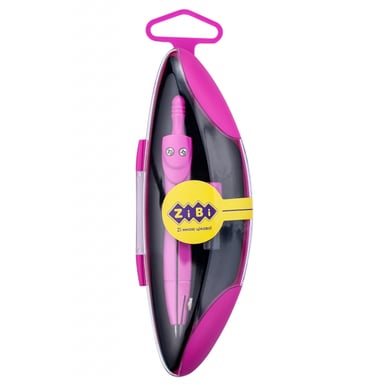 Циркуль ZiBi NEON START, у тв. футляр, зап.грифель, рожевий, KIDS Line (ZB.5323NS-10) - фото 1