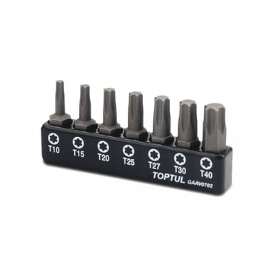 Набір біт Toptul TORX 1/4" 7од. (T10-T40) (GAAV0702) - фото 1