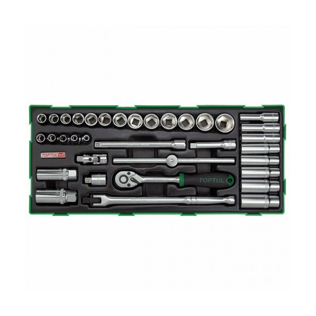 Набір інструментів Toptul головки з тріскачкою 3/8" 35од. (в ложементі, тип В) (GTB3503) - фото 1 Набір інструментів Toptul головки з тріскачкою 3/8" 35од. (в ложементі, тип В) (GTB3503) - фото 1