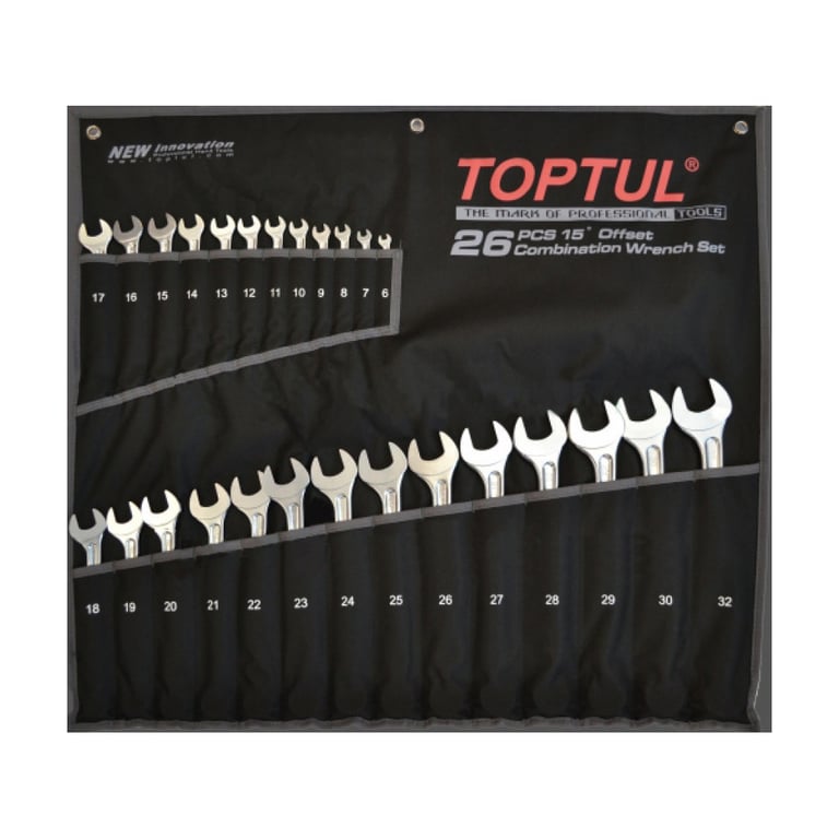 Ключ Toptul ключів комбінованих 26 шт 6-32 мм Hi-Performance (GPAX2601) - фото 1
