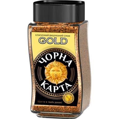 Кава Чорна карта розчинна 190г "Gold" (ck.51156) - фото 1