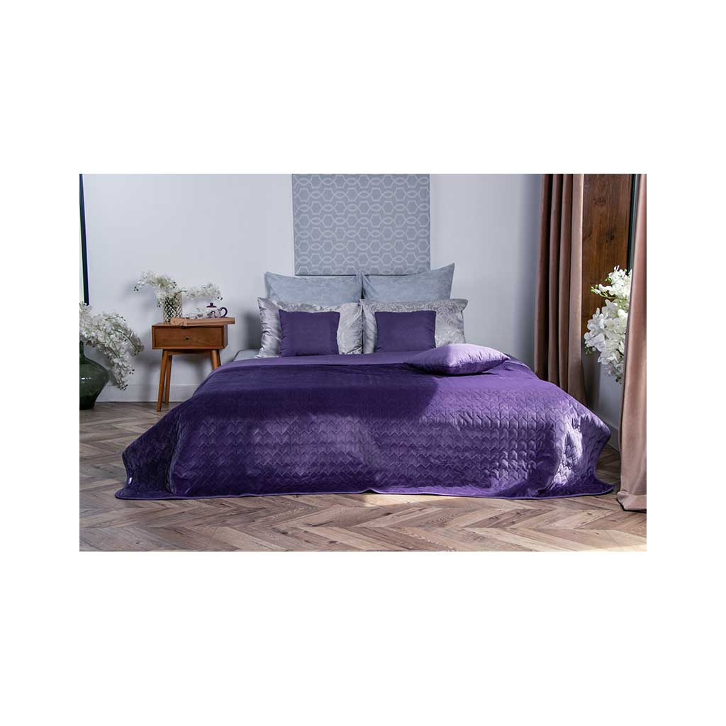 Покривало Руно двостороннє VeLour Фіолетове 180 х 220 см (340.55_Violet) - фото 1 Покривало Руно двостороннє VeLour Фіолетове 180 х 220 см (340.55_Violet) - фото 1