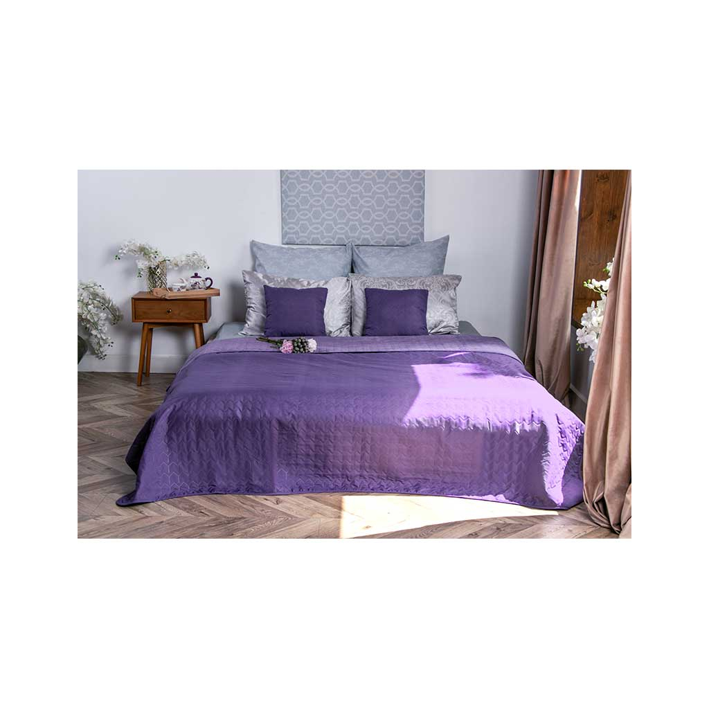 Покривало Руно двостороннє VeLour Фіолетове 180 х 220 см (340.55_Violet) - фото 4 Покривало Руно двостороннє VeLour Фіолетове 180 х 220 см (340.55_Violet) - фото 4