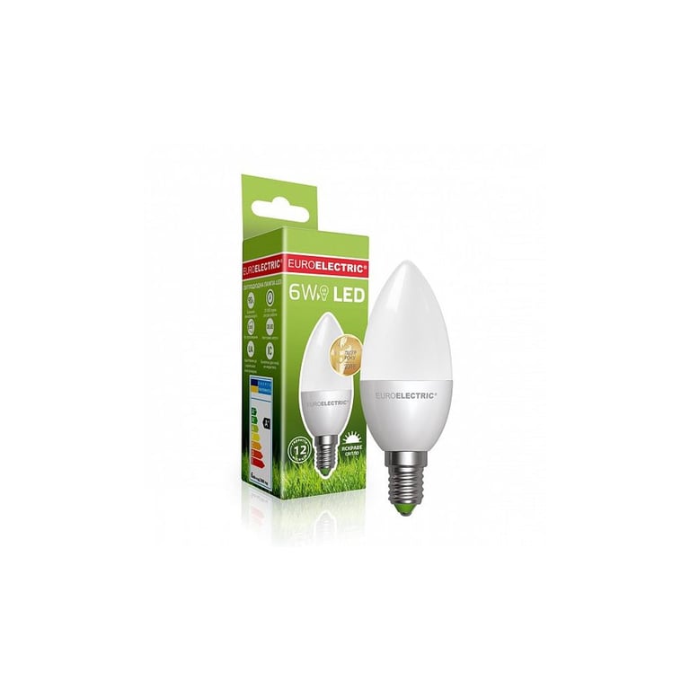 Лампочка EUROELECTRIC LED CL 6W E14 4000K 220V (LED-CL-06144(EE)) - фото 2