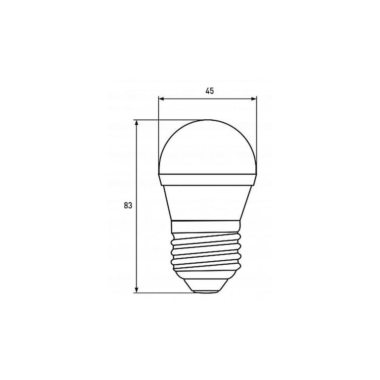 Лампочка EUROELECTRIC LED G45 5W E27 4000K 220V (LED-G45-05274(EE)) - фото 3