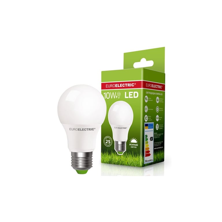 Лампочка EUROELECTRIC LED А60 10W E27 4000K 220V (LED-A60-10274(EE)) - фото 2