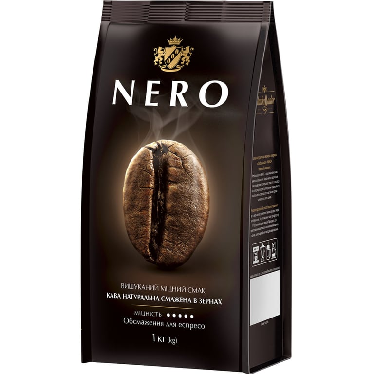Кава Ambassador в зернах 1000г пакет, “Nero” (am.52309)