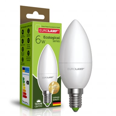 Лампочка Eurolamp LED CL 6W E14 3000K 220V (LED-CL-06143(P)) - фото 1