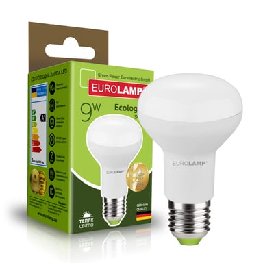 Лампочка Eurolamp LED R63 9W E27 3000K 220V (LED-R63-09272(P)) - фото 1