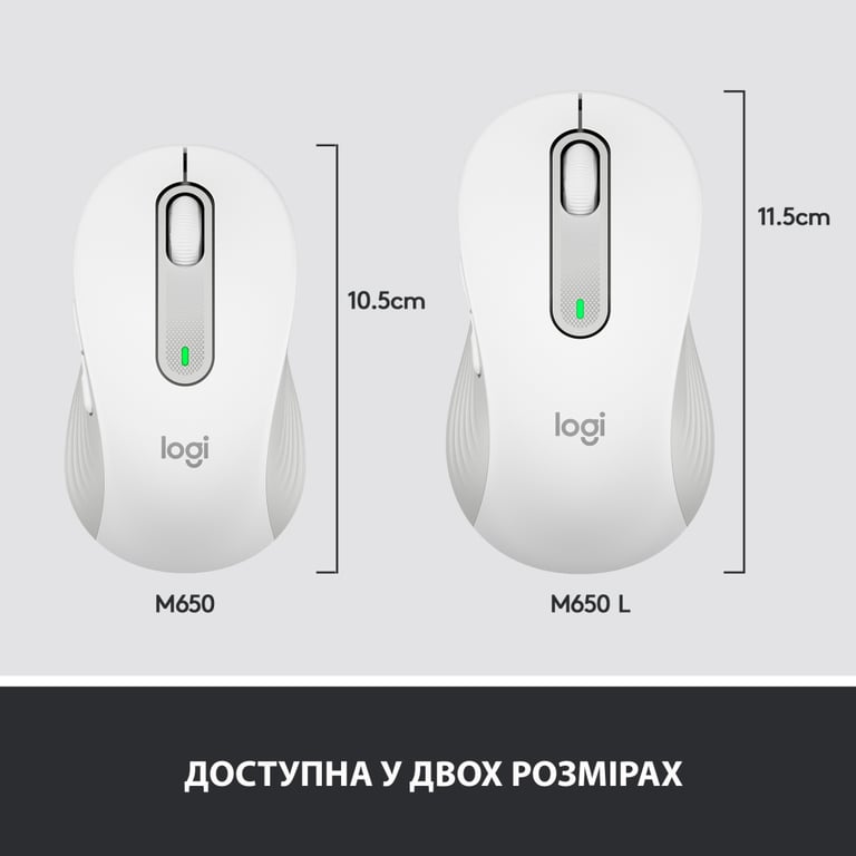 Мишка Logitech Signature M650 L Wireless Off-White (910-006238) - фото 8