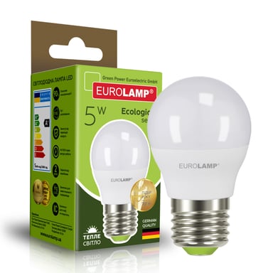 Лампочка Eurolamp LED G45 5W E27 3000K 220V (LED-G45-05273(P)) - фото 1