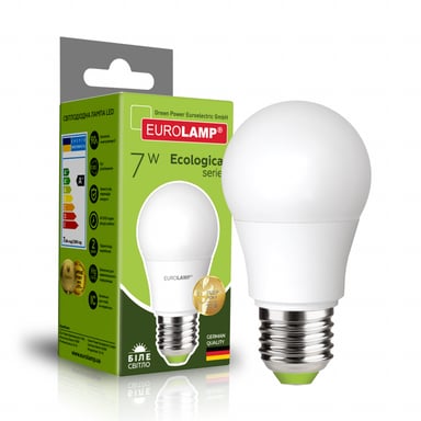 Лампочка Eurolamp LED А50 7W E27 4000K 220V (LED-A50-07274(P)) - фото 1