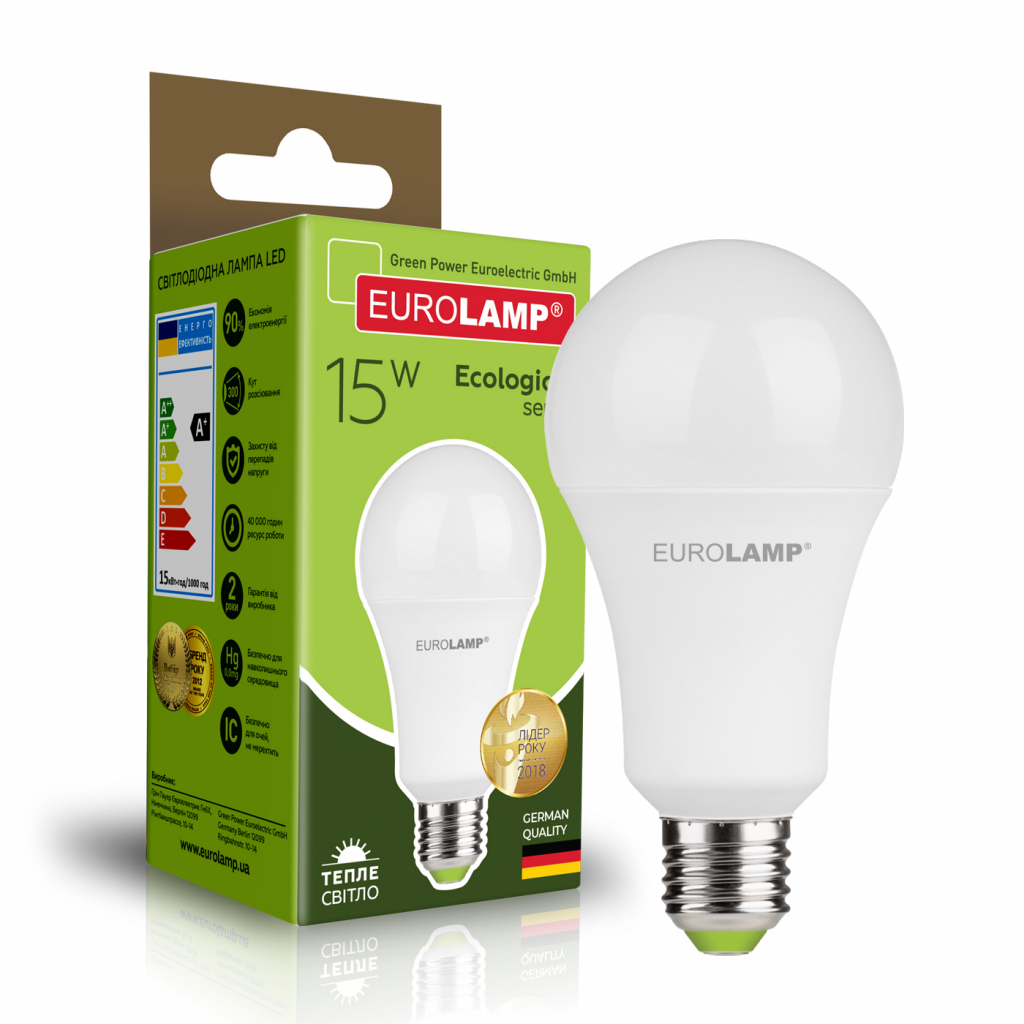 Лампочка Eurolamp LED А70 15W E27 3000K 220V (LED-A70-15272(P)) Лампочка Eurolamp LED А70 15W E27 3000K 220V (LED-A70-15272(P))