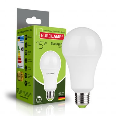Лампочка Eurolamp LED А70 15W E27 4000K 220V (LED-A70-15274(P)) - фото 1