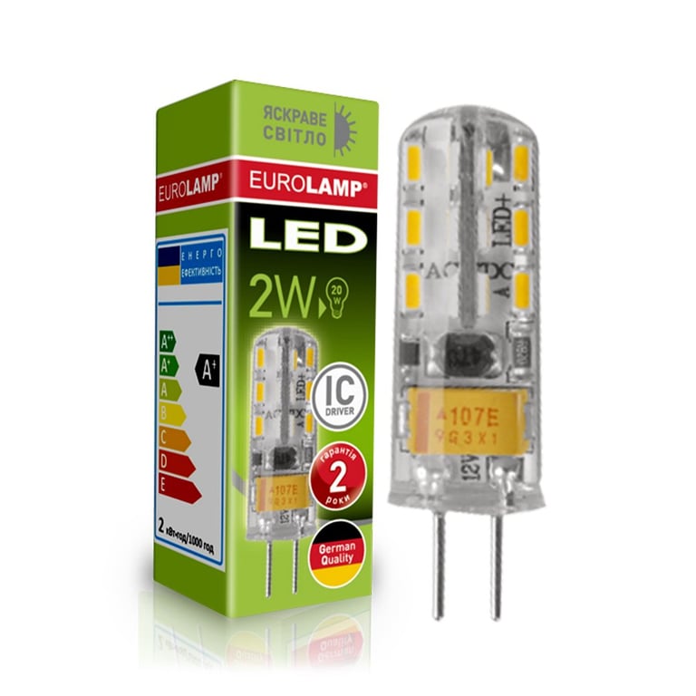 Лампочка Eurolamp LED силикон G4 2W 4000K 220V (LED-G4-0240(220)) - фото 2