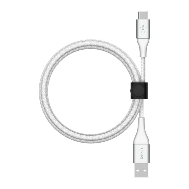 Дата кабель USB 2.0 AM to USB-C 1.0m braided white Belkin (CAB002BT1MWH) - фото 4