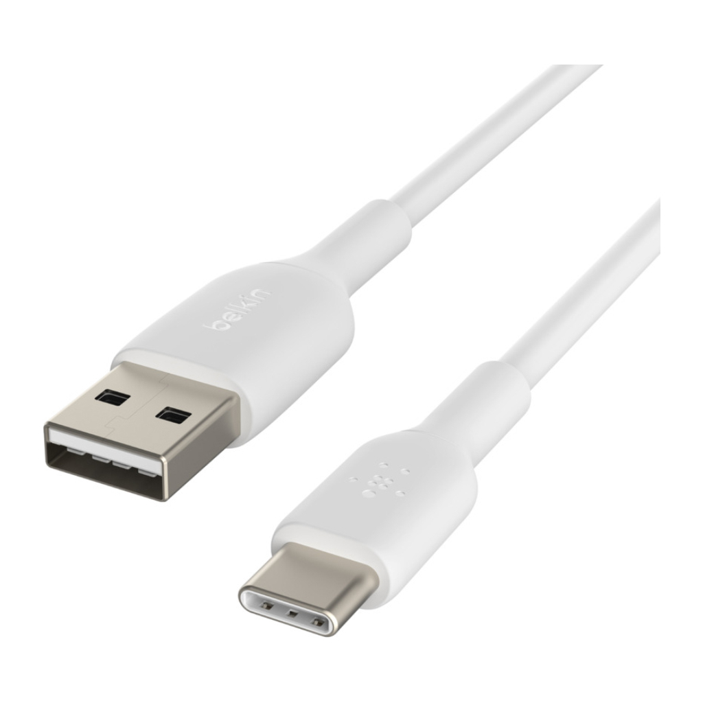 Дата кабель USB 2.0 AM to USB-C 1.0m PVC white Belkin (CAB001BT1MWH) - фото 3 Дата кабель USB 2.0 AM to USB-C 1.0m PVC white Belkin (CAB001BT1MWH) - фото 3