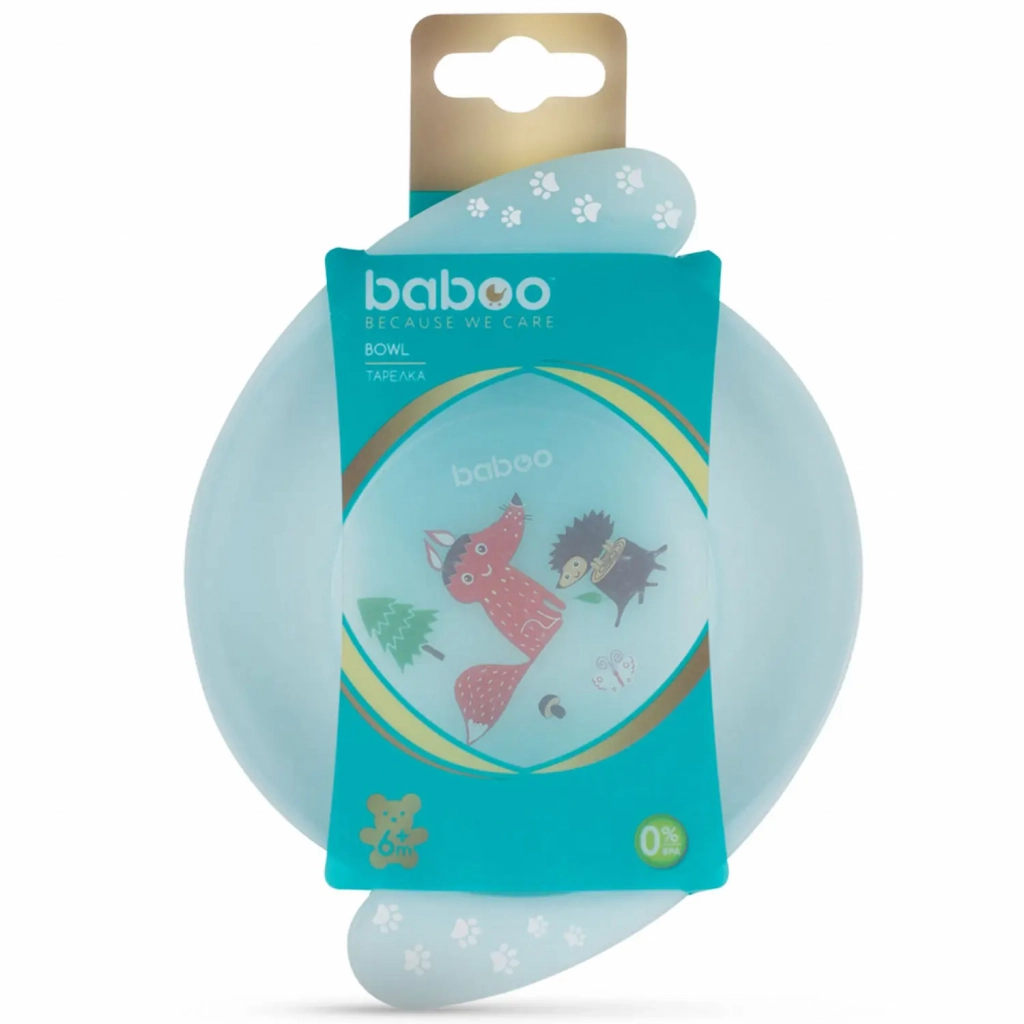 Тарілка дитяча Baboo з ручками глибока Love story Fox блакитна (90430) - фото 3 Тарілка дитяча Baboo з ручками глибока Love story Fox блакитна (90430) - фото 3