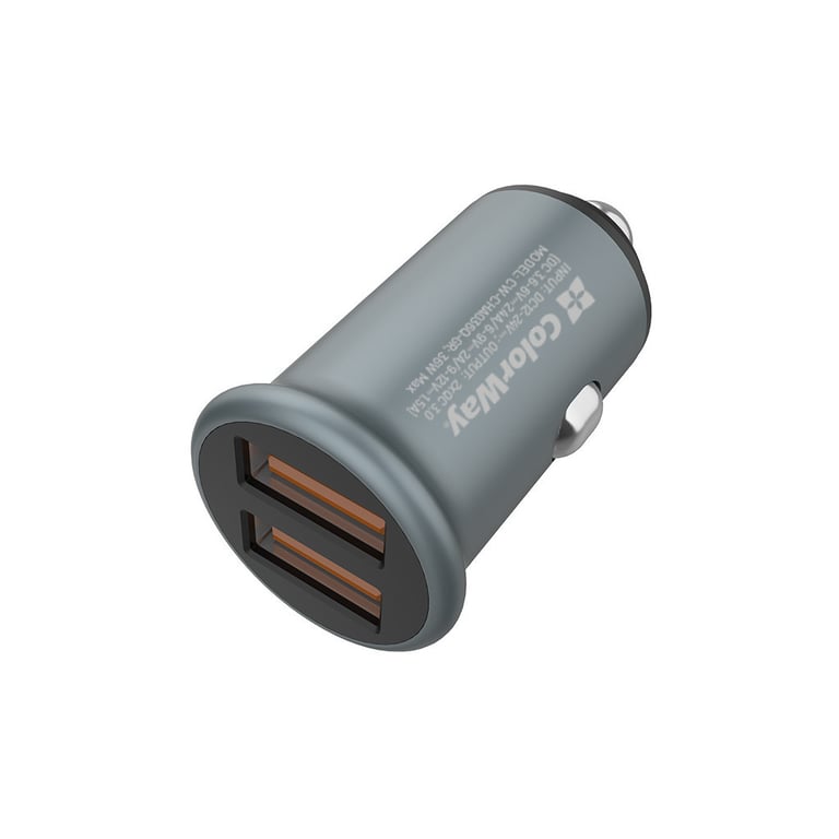 Зарядний пристрій ColorWay 2USB Quick Charge 3.0 (36W) Gray (CW-CHA036Q-GR) - фото 3