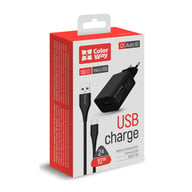 Зарядний пристрій ColorWay 1USB AUTO ID 2A (10W) black + cable micro USB (CW-CHS012CM-BK) - фото 8