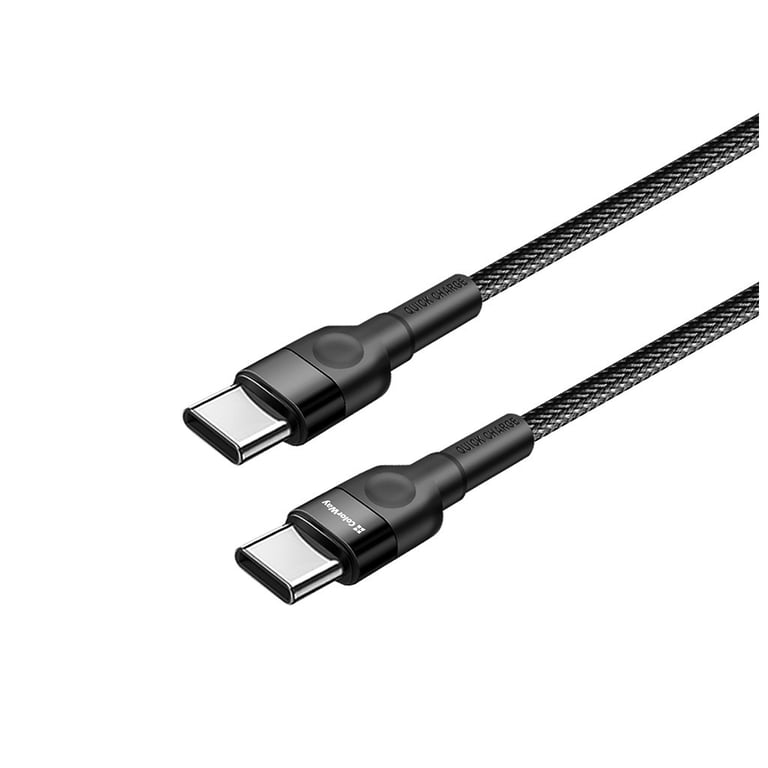 Дата кабель USB-C to USB-C 1.0m 3.0A black ColorWay (CW-CBPDCC047-BK) - фото 1
