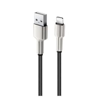 Дата кабель USB 2.0 AM to Lightning 1.0m head metal black ColorWay (CW-CBUL046-BK) - фото 4