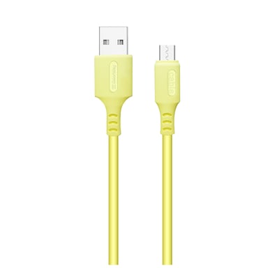 Дата кабель USB 2.0 AM to Micro 5P 1.0m soft silicone yellow ColorWay (CW-CBUM043-Y) - фото 1