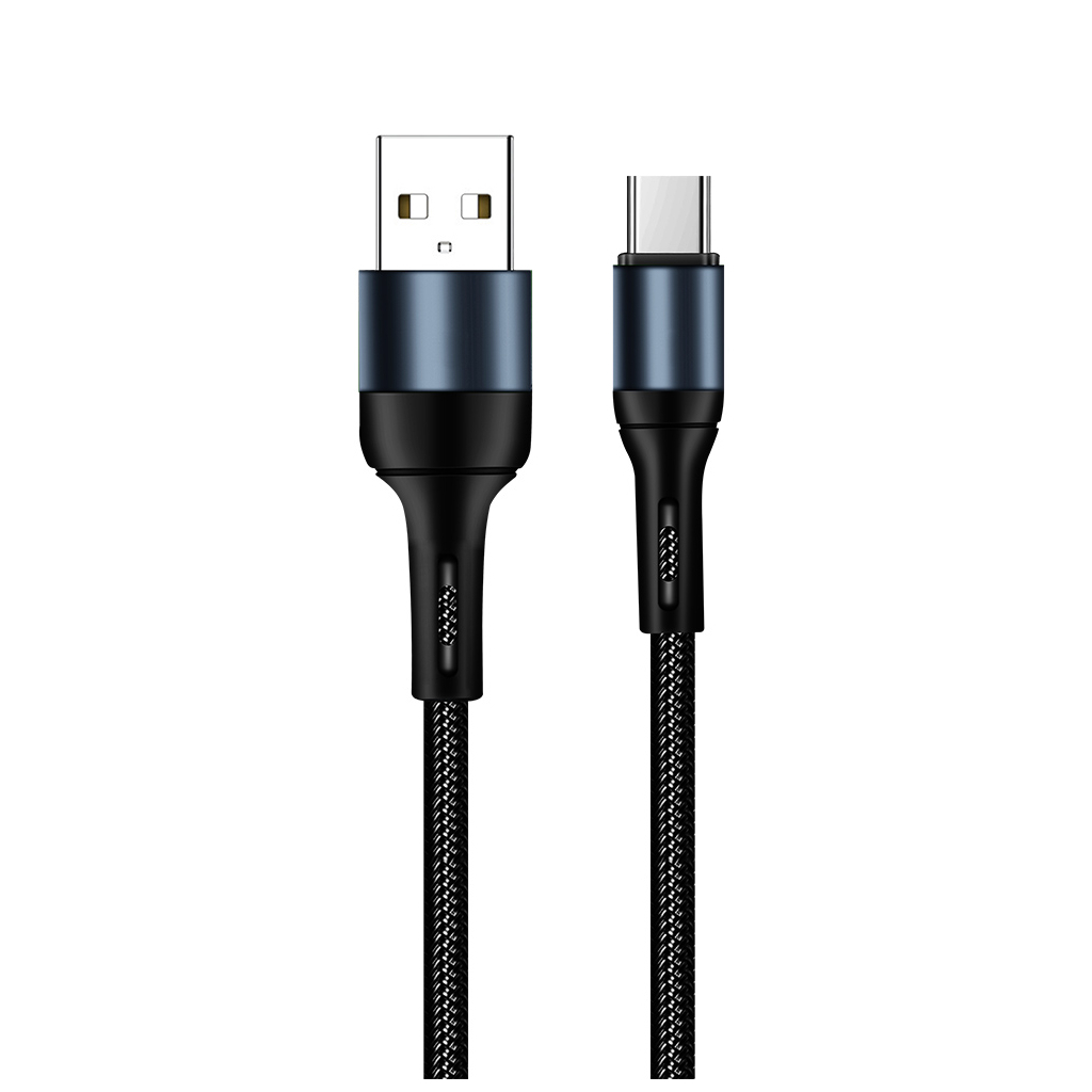 Дата кабель USB 2.0 AM to USB-C 1.0m nylon black ColorWay (CW-CBUC045-BK) - фото 5 Дата кабель USB 2.0 AM to USB-C 1.0m nylon black ColorWay (CW-CBUC045-BK) - фото 5