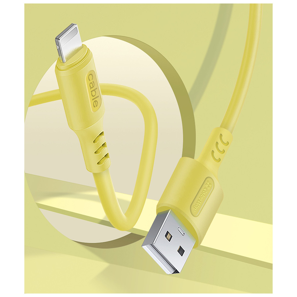 Дата кабель USB 2.0 AM to USB-C 1.0m soft silicone yellow ColorWay (CW-CBUC043-Y) - фото 5 Дата кабель USB 2.0 AM to USB-C 1.0m soft silicone yellow ColorWay (CW-CBUC043-Y) - фото 5