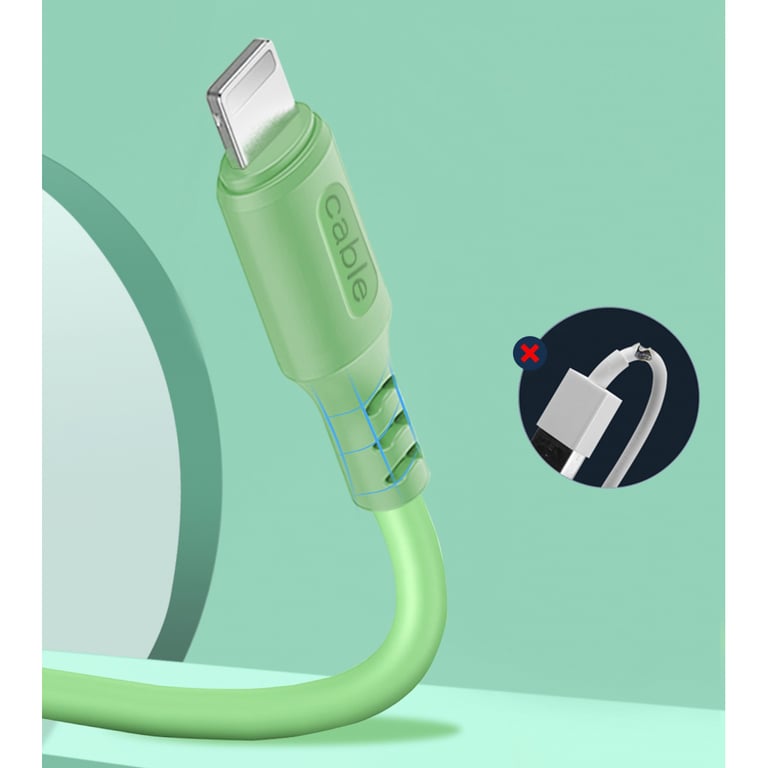 Дата кабель USB 2.0 AM to USB-C 1.0m soft silicone green ColorWay (CW-CBUC042-GR) - фото 5