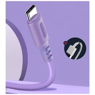 Дата кабель USB 2.0 AM to USB-C 1.0m soft silicone violet ColorWay (CW-CBUC044-PU) - фото 3
