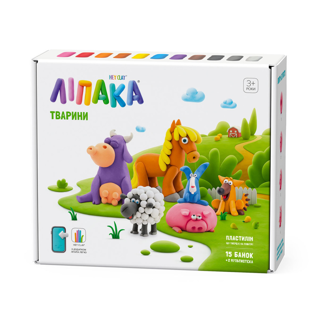 Набір для творчості Lipaka Тварини Меганабір пластиліну самозагуст. (15012-UA01) Набір для творчості Lipaka Тварини Меганабір пластиліну самозагуст. (15012-UA01)
