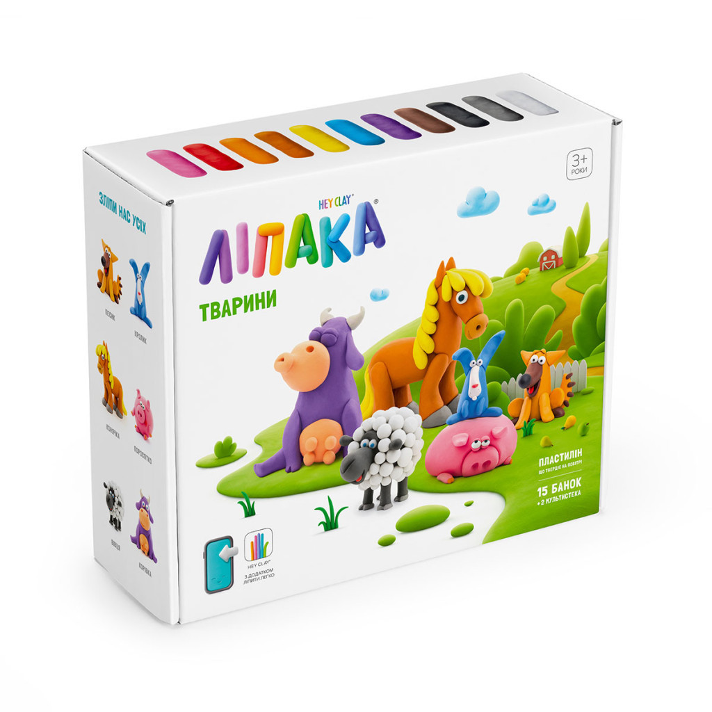 Набір для творчості Lipaka Тварини Меганабір пластиліну самозагуст. (15012-UA01) - фото 2 Набір для творчості Lipaka Тварини Меганабір пластиліну самозагуст. (15012-UA01) - фото 2